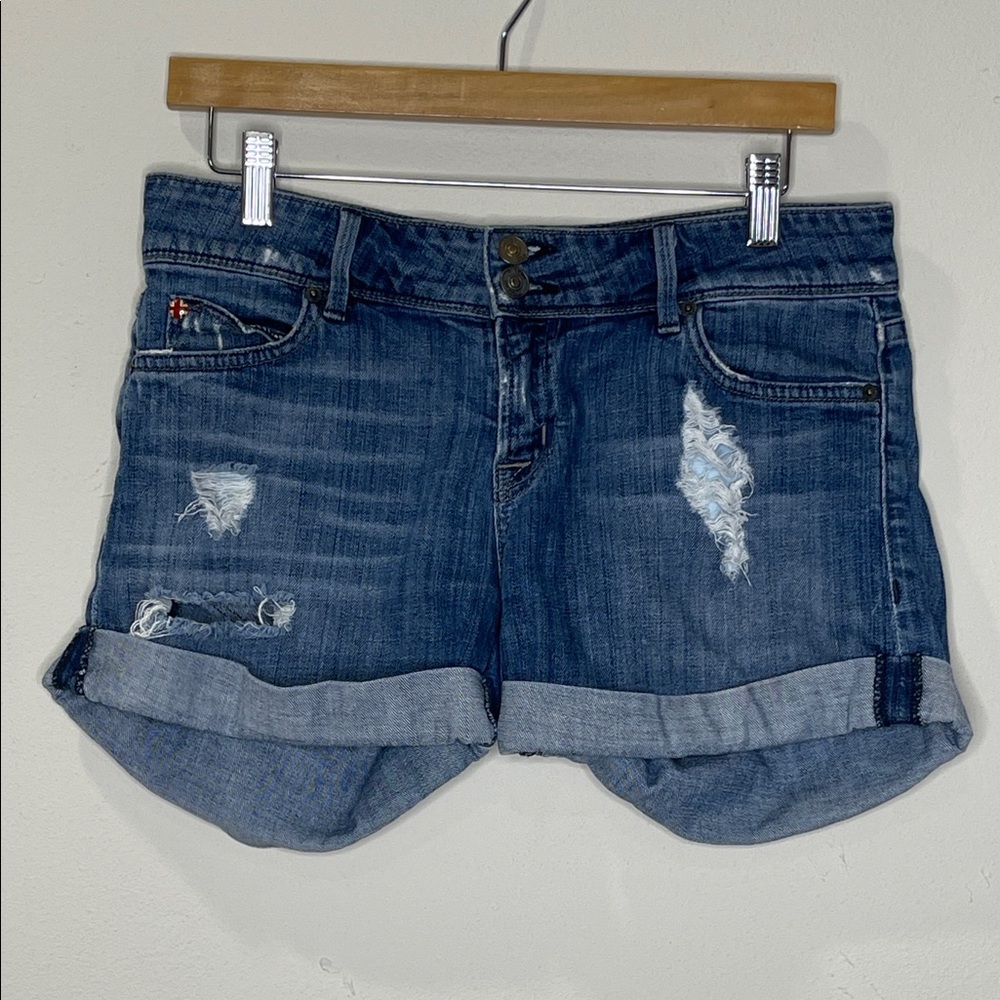 Hudson Distressed Denim Blue Women's Shorts